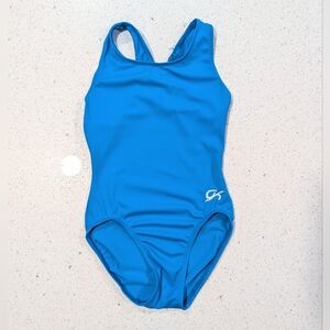 GK Elite Gymnastics Dance Leotard Child Large CL Teal Blue RAZORBACK Ultra SOFT